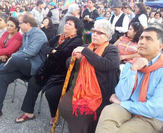 Acto de lanzamiento de campaña de Lorena Pizarro, en la Plaza Mayor de Maipú.