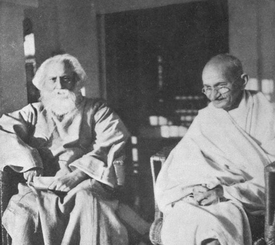 Rabindranath Tagore con Gandhi en 1940.