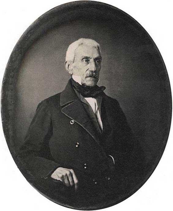 Daguerrotipo de José de San Martín a los setenta años de edad (1848).