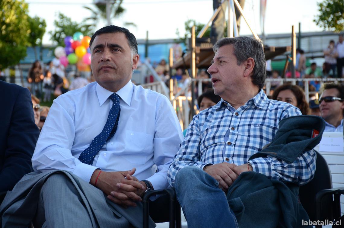 El alcalde Christian Vittori y el concejal Carlos Jara.