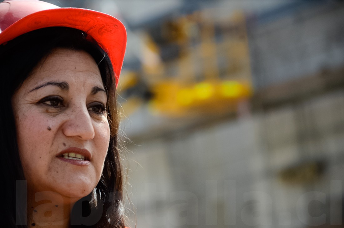 Viviana Delgado, presidenta de la comisión de Medio Ambiente del COSOC, recorrió la obra.