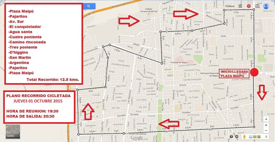 cicletadaprimerjuevesrecorrido